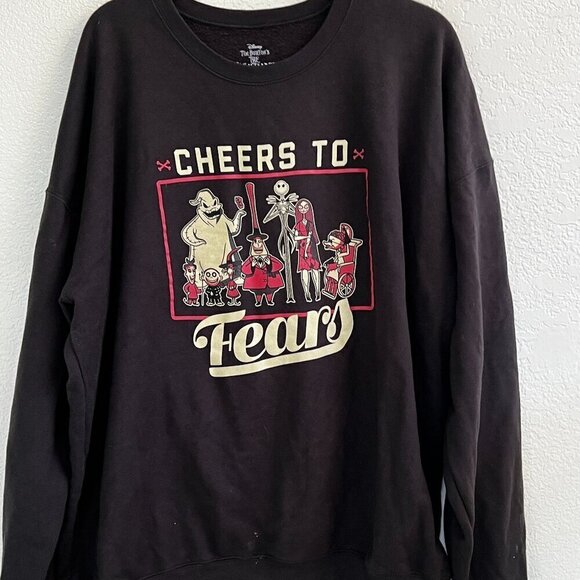 Disney Nightmare Before Christmas Cheers To‎ Fears Sweatshirt Size 2X - Picture 1 of 7
